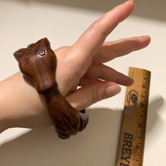 Vintage Hand-carved Wood Ouroboros Luck Dragon - Picture 4 of 10